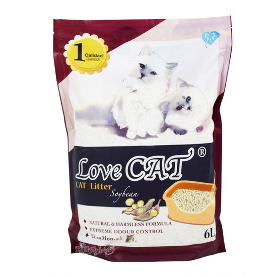 LOVE CAT LITTER ТОФУ еко Котешка Тоалетна СОЯ