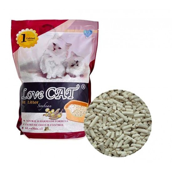 LOVE CAT LITTER ТОФУ еко Котешка Тоалетна СОЯ