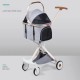 Количка за домашни любимци с подвижен кош FANCY