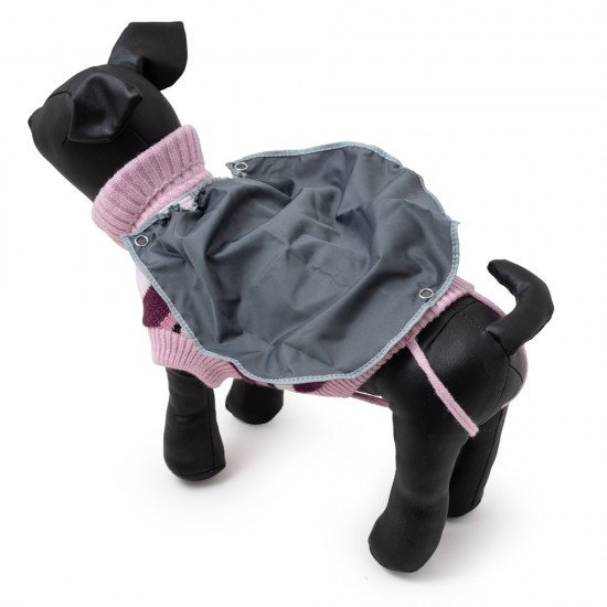 Плетен пуловер с дъждобран Happy Puppy за куче