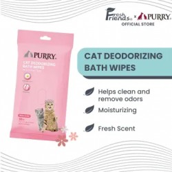 Мокри кърпи PURRY с екстракт от лайка за котки 50 броя