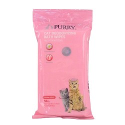 Мокри кърпи PURRY с екстракт от лайка за котки 50 броя