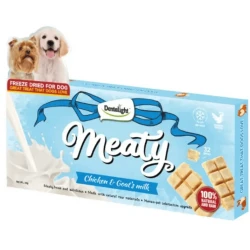 Dentalight Meaty Freeze-Dried Лиофилизирано лакомство за кучета с пиле и козе мляко, 20 г (32 хапки)