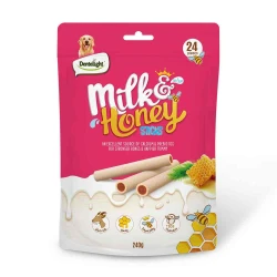 Дентални солети Dentalight Milk honey sticks с козе мляко, пчелно млечице и мед за малки кучета