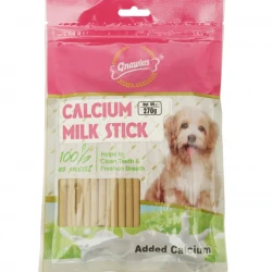 Дентално лакомство Gnawlers Calcium Milk Stick за кучета 270г