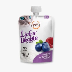 Lick’n’Lickable Лакомство за котка с вкус на Йогурт и Боровинки