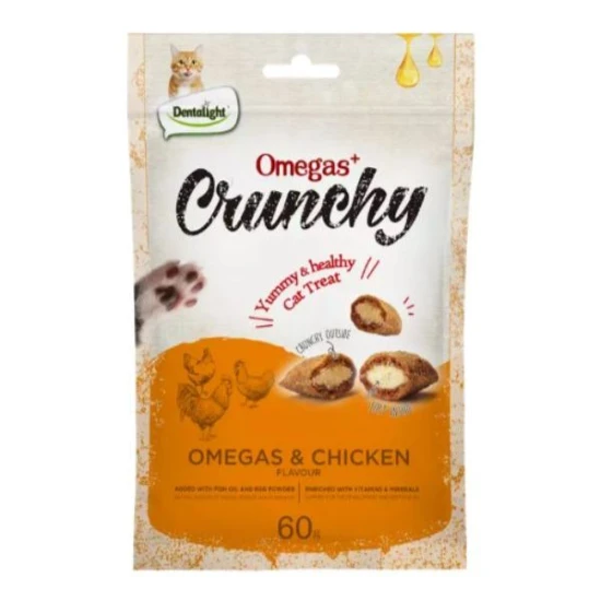 Omegas Crunchy хрупкаво ламоство за котки с Пилешко месо