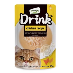 Dentalight Drink Котешка напитка, бульон с Риба Тон, Пилешко или Говеждо
