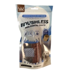 BRUSHLESS DOG DENTAL STICK, STRAWBERRY and PEANUT XXL Дентално лакомство за куче с вкус на ягода и фъстъци