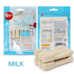 Orgo High Calcium Milk Flavor Дентална четка за кучета с вкус на мляко 8 см, 90 грама