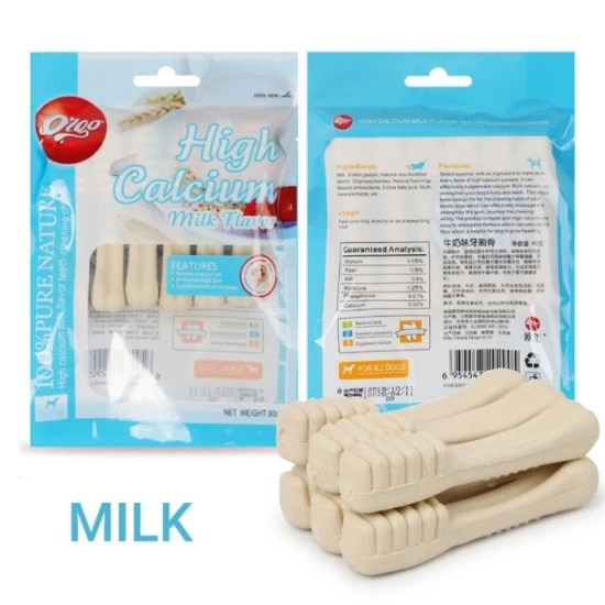 Orgo High Calcium Milk Flavor Дентална четка за кучета с вкус на мляко 8 см, 90 грама