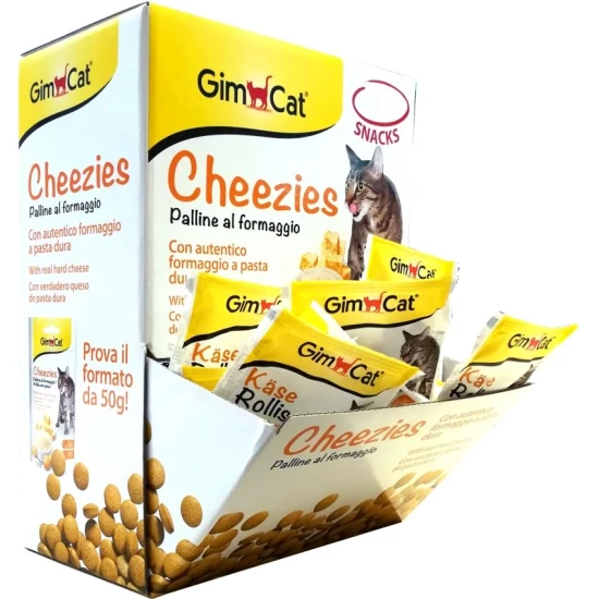 GimCat Cheezies Витамини за котки на таблетки с пармезан