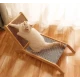 Дървен шезлонг с драскало от картон за котка