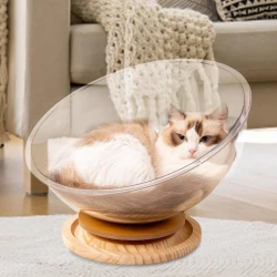 Космическа капсула за котки с легло и интерактивна игра