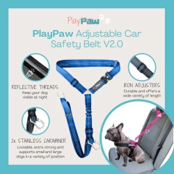 Фиксиращ еластичен повод за куче за автомобил PlayPaw V2.0
