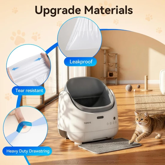 Устойчиви торбички за автоматична котешка тоалетна Els Pet Orbitie Air – с връзки, 20 броя в ролка