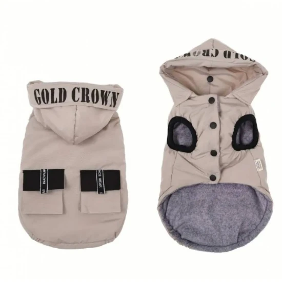 Елек за куче GOLD CROWN шушляк и полар с качулка