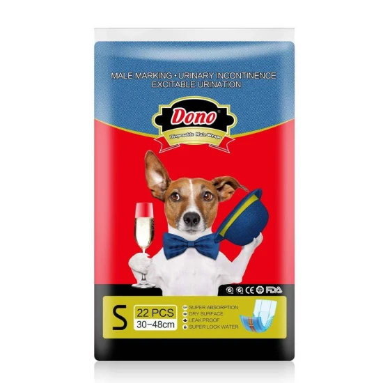 Цветен памперс бандаж за мъжки кучета DONO