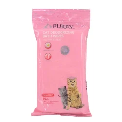 Мокри кърпи PURRY с екстракт от лайка за котки 50 броя