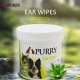 Purry Ear Wipes почистващи напръстници за уши на кучета и котки опаковка 50 броя