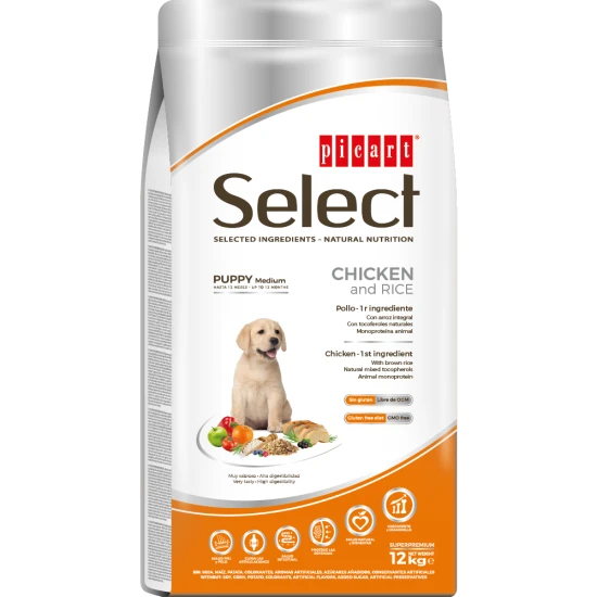 SELECT Puppy Medium Пиле с ориз храна за куче
