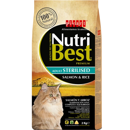 NUTRIBEST CAT STERILIZED СЬОМГА С ОРИЗ