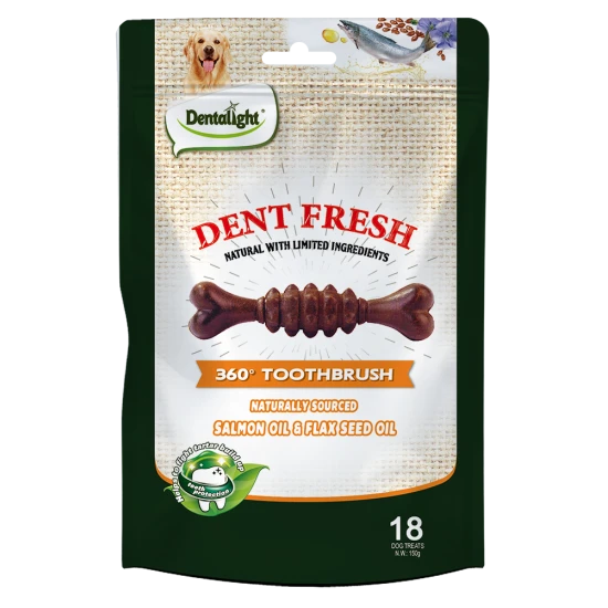 Дентална четка 7,5 см за куче DENT FRESH 360 COAT CARE