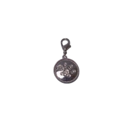 Адресник медальон с лапичка Silver